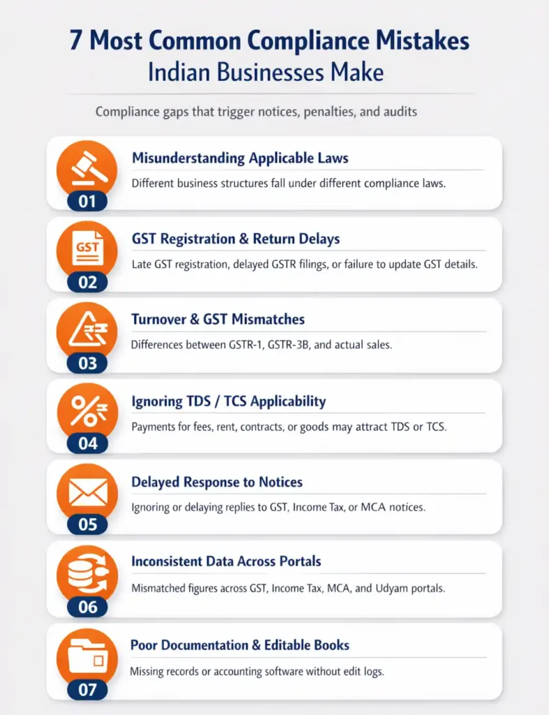 7 Most Common Compliance Mistakes Indian Businesses Make