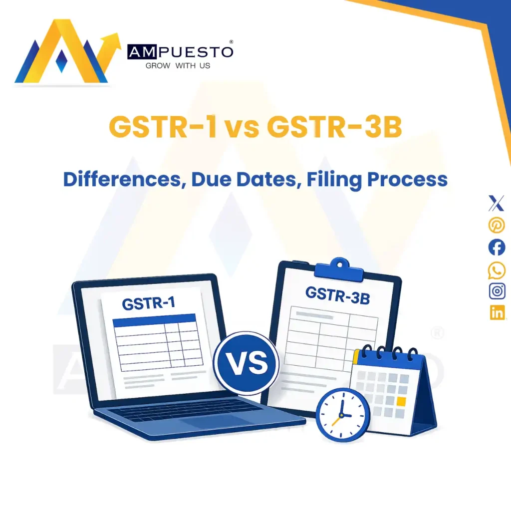 GSTR-1 vs GSTR-3B- Key Differences, Due Dates, Filing Process & Common Mistakes