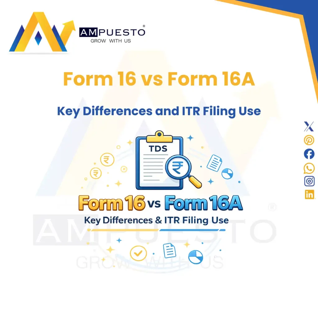 Form 16 vs Form 16A: Key Differences and ITR Filing Use